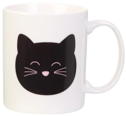Mug Magique en Céramique Chat 35cl Blanc