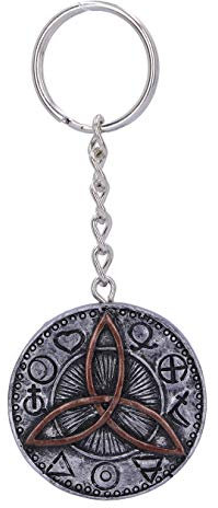 Nemesis Now Porte-clés Triquetra Celtique Noir, Argent, 4,5 cm