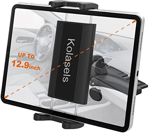 Kolasels CD Slot Auto Tablet Halterung für 4-13 Zoll iPad & Phone, Universal CD Player Tablet Halter mit 360 Grad Rotation für iPad Pro 12.9 11 10.5 9.7, Samsung Gel alaxy tabs. , iPhone etc