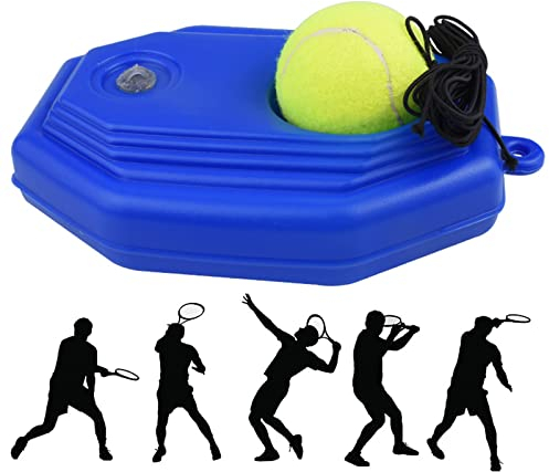 jiujiuwo Tennisball Training Werkzeug Trainer Baseboard mit Schnur Rebound Ball Gummiband Kein Aufheben des Balls Erforderlich Ideal für Tennisübungen im Innen