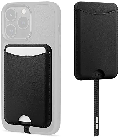 CYRILL von Spigen KajukMagWallet Magnetisch Kartenhalter [Kompatibel mit iPhone 15 Pro Max, iPhone 15 Pro, iPhone 14 Pro, iPhone 13, 13 Pro, 13 mini, 12, 12 Pro, 12 mini (2020)] - Schwarz