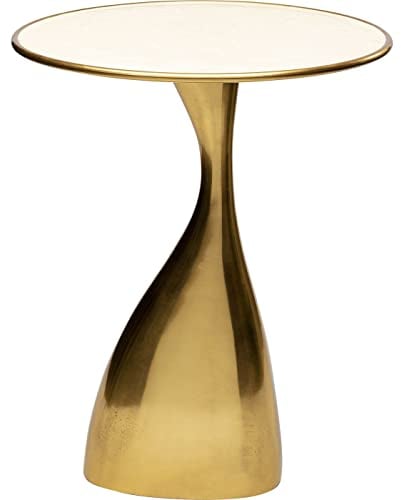 Kare Design Beistelltisch Spacey, Gold, Durchmesser 36cm, Wohnzimmertisch, Nachttisch, runder Beistelltisch, Handgearbeitet, 46x36x36cm (H/B/T)