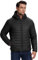 33,000ft Herren Leichte Steppjacke Outdoor Wasserbeständige Übergangsjacke Warme Winterjacke für Männer, Kapuze Wintermäntel Pufferjacke Verstaubar Schwarz L