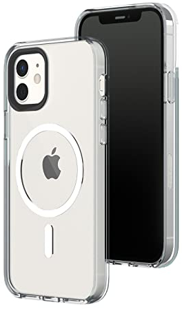 RhinoShield Clear Case kompatibel mit MagSafe für [iPhone 12/12 Pro]|Überragende Magnetstärke, Vergilbungsresistenz, Kristallklar, optimaler Schutz und personalisierbar - Schwarz Kamera-Ring