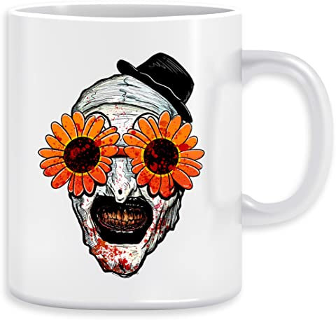Art The Clown Terriifier 2 Sunflower Sunglasses Ceramic Mug Cup Ceramic Mug Cup