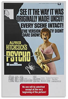 HAUHAU Psycho 1960 Filmposter (5) Wandkunst, Bild, Malerei, Poster, Leinwanddruck, Kunstwerke, Raumdekoration, 50 x 75 cm