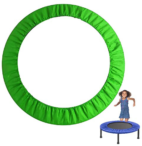 PRELGOSP Mini Trampolin Randabdeckung, ø 81 91 96 101 cm Trampolin Federabdeckung, wasserdichte Uv-Resistent Randschutz für 6 Loch Rundtrampolin,Grün,32 inch/81 cm