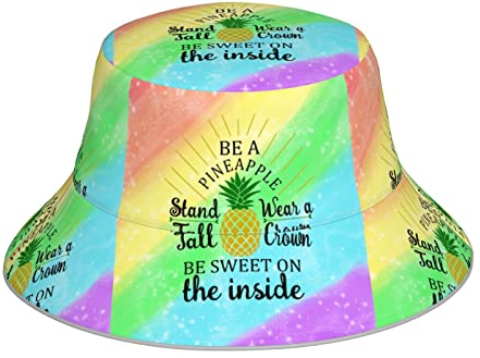 874 Fischerhut Bling Ananas Anglerhut Unisex Fishermütze Weich Sonnenhut Für Outdoor Damen Mädchen