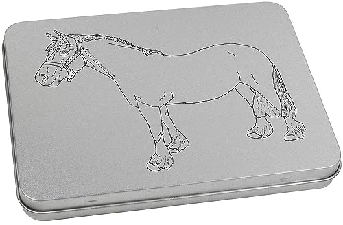Azeeda 170mm x 130mm 'Pferd' Blechdose/Aufbewahrungsbox (TT00210272)