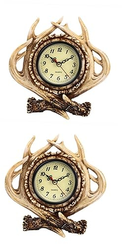 Garneck 2st Herrenuhren Tischuhr Dekoration Uhr Mode Uhr Haushaltsprodukte Geweih