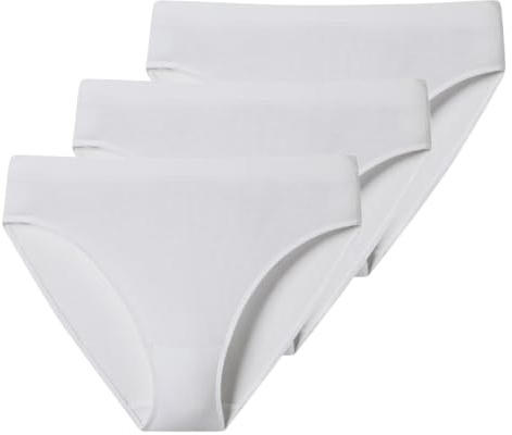 Schiesser 3er Pack Pure Rib - Damen - Rio Slip - Unterhose - Doppelripp