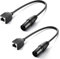 NEEWER 5 Pin DMX XLR Male to RJ45 Female Cable, 2 Pack RJ45 to 5 Pin XLR Adapter, Connector for TL60/TL90C/TL120C RGB Tube Light Wand ONLY and DMX512 Console Lighting Controller, 1ft/35cm, NC006