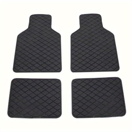 Tappetini per auto, Compatibile con Lancia Flavia Thema Voyager, Tappetino in moquette,A-Black