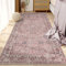 Taleta DAMAIA Waschbare Teppiche für Wohnzimmer, kleine rosa Läufer, Teppiche, Boho, Vintage, weicher Kurzflor-Bereich, für Nachttisch, Flur, Eingang, Schlafzimmer (Rosa, 80 x 150 cm)