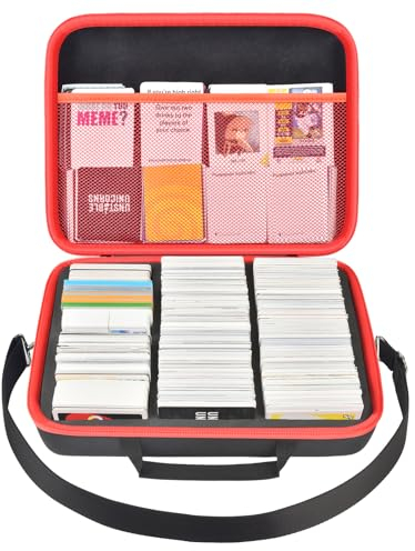 2000+ Card Game Case for Trading Cards, Card Deck Box Holder for Magic The Gathering/for Cards Against Humanity/for CAH TCG MTG Commander/for Yugioh/Football/for Topps Sports Collectible Cards (Red)
