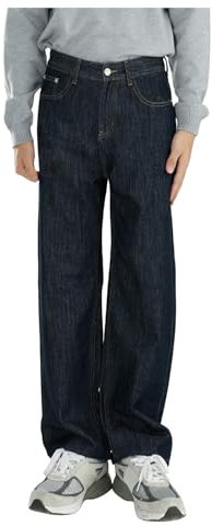 Herren Y2K Jeanshose Vintage Bedruckt Denim Hosen mit Weitem Bein Jeanshosen Baggy Jeans Lang Skateboard Jeans Hip Hop Jeans Gerade Jeanshose Harajuku Denim Pants