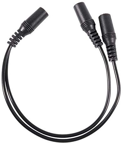 28cm 3.5mm Cable de Audio Estereo del Divisor Y Hembra a Hembra de Doble Negro