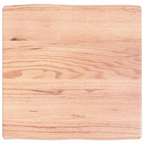 ShGaxin Tablero Mesa Madera tratada Roble Borde Natural 60x60x6 cm, Encimera Cocina, Tableros De Madera, Table Salon, Encimera De Madera - 363937