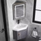 DYUNCZ Eck-waschtisch for Badezimmer mit Waschbecken und LED-Spiegelschrank, Eck-waschbecken mit Unterschrank, Waschbeckenunterschrank Hängend, Waschbecken Set for Kleine Räume(Grau,48cm/19)