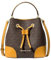 Michael Kors XS Suri Mini Bucket Crossbody Drawstring Shoulder Bag 35F2GM9M1B PVC, Goldener Stab, Small
