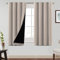 BellaHills Tenda Oscurante da Interno 2 Pezzi L140 x A145 cm, tenda camera da letto tende termiche isolanti per interni, Anti-Rumore, tende con anelli, Sabbia Naturale
