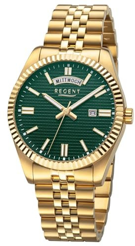 REGENT Herrenuhr Goldfarben/Dunkelgrün BA-882