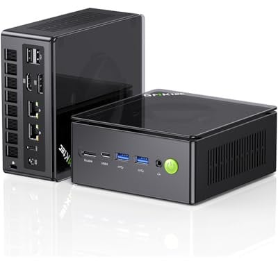 GMKtec K8 Gaming Mini PC Dual LAN 2.5Gbps AMD Ryzen 7 8845HS Desktop Computer, 64GB DDR5 Dual Channel (32GB*2) 1TB PCIe4.0 SSD, USB4.0, HDMI, DP, USB-C, WiFi 6E, BT 5.2