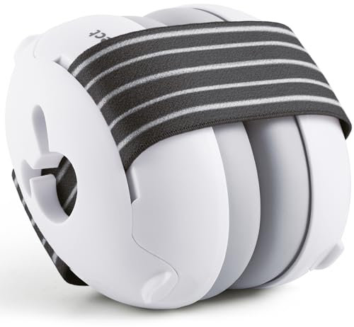 Babeprotect - Ear Protect - Casque Anti Bruit Bébé Beige - Protection Auditive Certifiée CE 25 dB - Réglable et Confortable - Sommeil Amélioré - Idéal Avion, Fêtes, Déplacements - 0 à 36 Mois - Noir