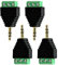 4pcs 3 5 mm Stereo Male to Screw Terminals Female Adapter Headphone Replacement Plugs for Versatile Sound Video Connection