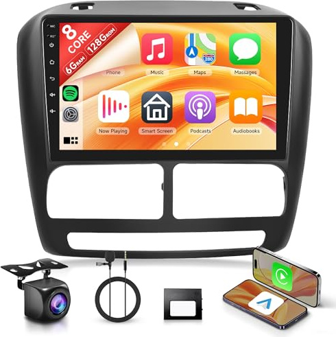 6G+128G 8 Core Android Autoradio per FIAT Doblo 2010-2015/Opel Combo 2011-2018 9 Pollici Stereo Senza Fili Carplay Android Auto Mirror Link Bluetooth FM/RDS/EQ/DSP WiFi GPS SWC Telecamera Posteriore