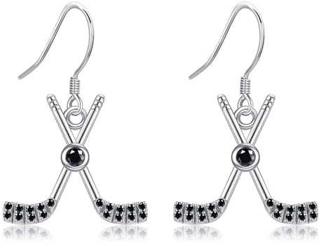 JEWEL Golf-/Fußball-/Tennis-/Volleyball-/Hockey-/Pickleball-Ohrringe für Damen 925er Sterlingsilber Sportschmuck Geschenkidee für Damen und Herren