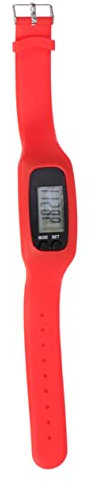 Artibetter Silikon Sportuhr Schrittzähler Herren Damen Smart Pedometer Armband Rot Abnehmbares Display Energiesparender Schrittzähler Für Laufen Wandern Camping
