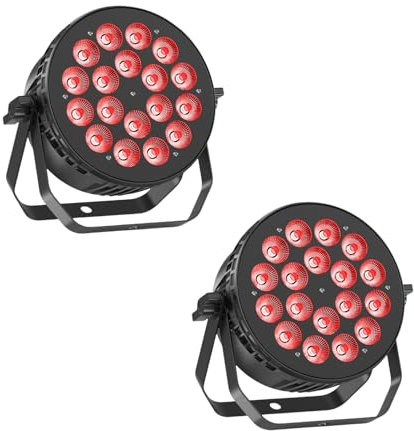 Nitehop 2PCS RGBW LED Par Scheinwerfer, 18x10W LED Bühnenlicht DMX 4/8CH Party Strahler mit Auto/Sound-Aktiviert, Discolicht Partylicht für Bühne Club DJ Hochzeit Haloween Weihnachten