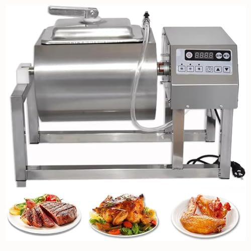 Vakuum Tumbler 18L,Volumen Kommerzielle Marinator,Zum Schonend Mischen,Marinieren,Bidirektionale Rotation,3-Gang-Vakuum-Aushärtungsmaschine