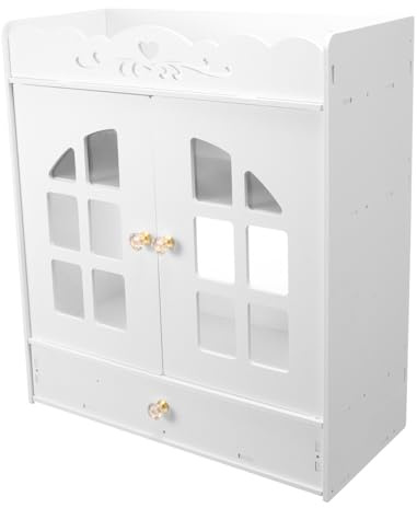 LALAFINA Wandhängender Badezimmerschrank Kunststoff Ohne Bohren Wandorganizer Bad Aufbewahrung Kosmetik Hygiene Großzügig Sichtbar Modern