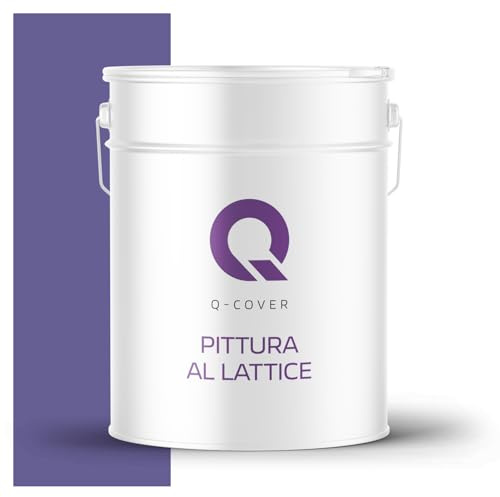 Q-COVER Latexfarbe 10L Dunkel Violett – Matte Innenfarbe für Wand & Decke, Klasse 3, Hohe Deckkraft, Scheuerfest