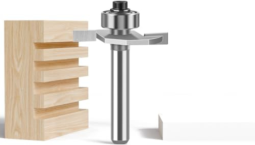 Precision T-Slot Router Bit with Ball Bearing Guide, 1/4 Shank, 5/64 Cutting Width for Fine Grooving