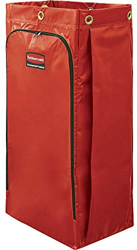 Rubbermaid Commercial High Capacity Cleaning Cart Bag, 34 Gallon, Red, 1966882