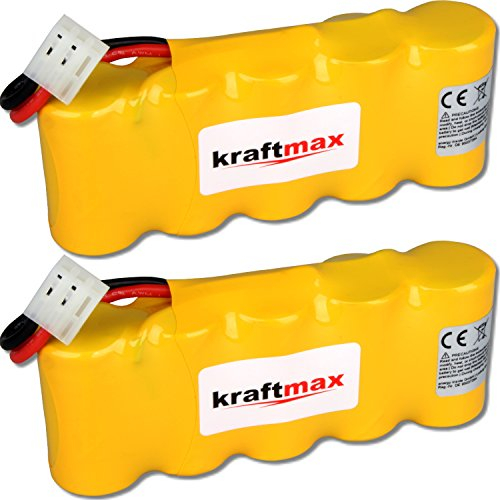 kraftmax 2X Akku für Bosch SOMFY K8 K10 K12-6V / 2000mAh NIMH - Hochleistungs- Akku mit über 42% mehr Leistung gegenüber den Akku mit 1400 mAh
