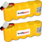 kraftmax 2X Akku für Bosch SOMFY K8 K10 K12-6V / 2000mAh NIMH - Hochleistungs- Akku mit über 42% mehr Leistung gegenüber den Akku mit 1400 mAh