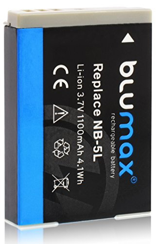 Blumax Akku für Canon NB-5L 1100mAh |kompatibel mit diversen Canon Kameramodellen