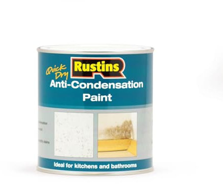 RUSTINS Anti-Condensation Paint 1L – Prevents Damp and Mould, Easy Application, Long-Lasting Protection for Walls and Ceilings Indoors