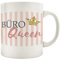 Interluxe Tasse mit Spruch BÜRO Queen Arbeit Frau Geschenk Arbeitskollegin Henkelbecher