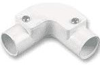 Univolt IE20 20mm White PVC Plastic Conduit Inspection Elbow Fitting - Pack of 5