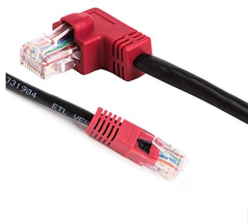 Abgewinkeltes RJ45 Ethernet-Patchkabel, L-Form, Internet-Lan-Kabel, Cat5-Patchkabel, 1,8 m (rechts gewinkelt)