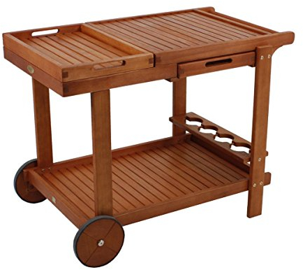 Gravidus praktischer Servierwagen aus Eukalyptusholz