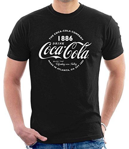 Coca Cola Retro Logo White Text Men's T-Shirt