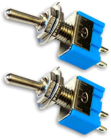 2x Premium 2Pin Ein/Aus Kippschalter Wippschalter Schalter On Off DIY AC 125V/6A 250V/3A RC von Mr. Stecker Modellbau®