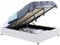 IDMarket - Lit Coffre Double Miami avec sommier 140 x 190 cm PVC Blanc