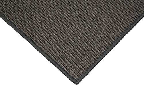 Teppich Janning Sisalteppich umkettelt anthrazit dunkelgrau 100% Sisal gekettelt - Verschiedene Größen (70 x 140 cm)